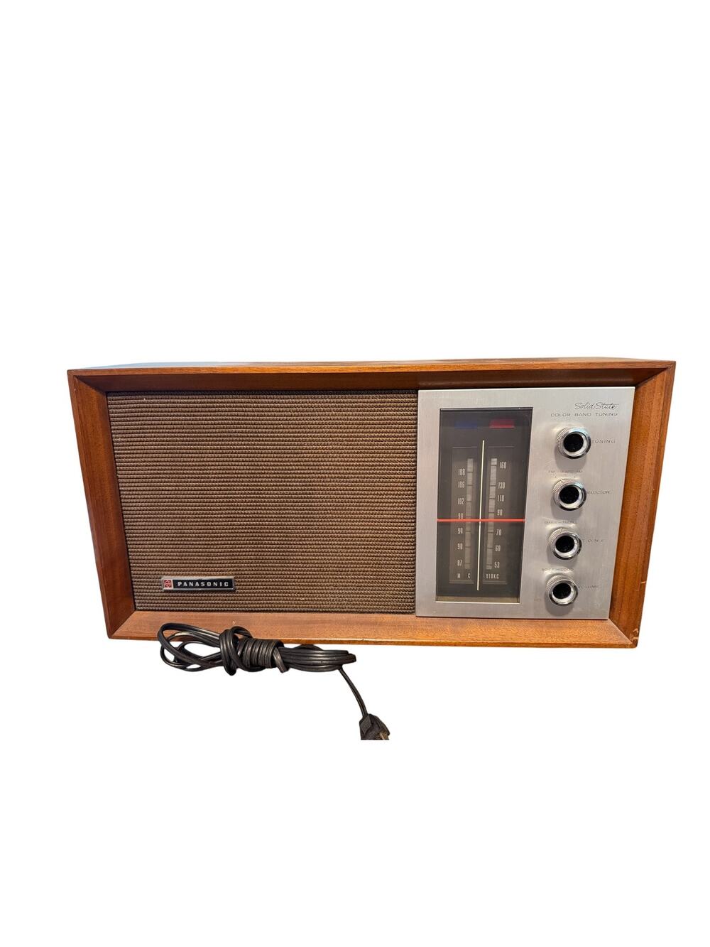 Vintage Panasonic RE-7257 Solid State FM AM Transistor Radio Wood Cabinet Japan